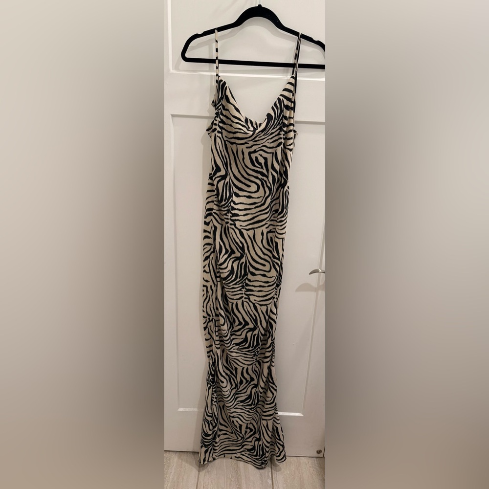 Zebra Print Maxi Dress